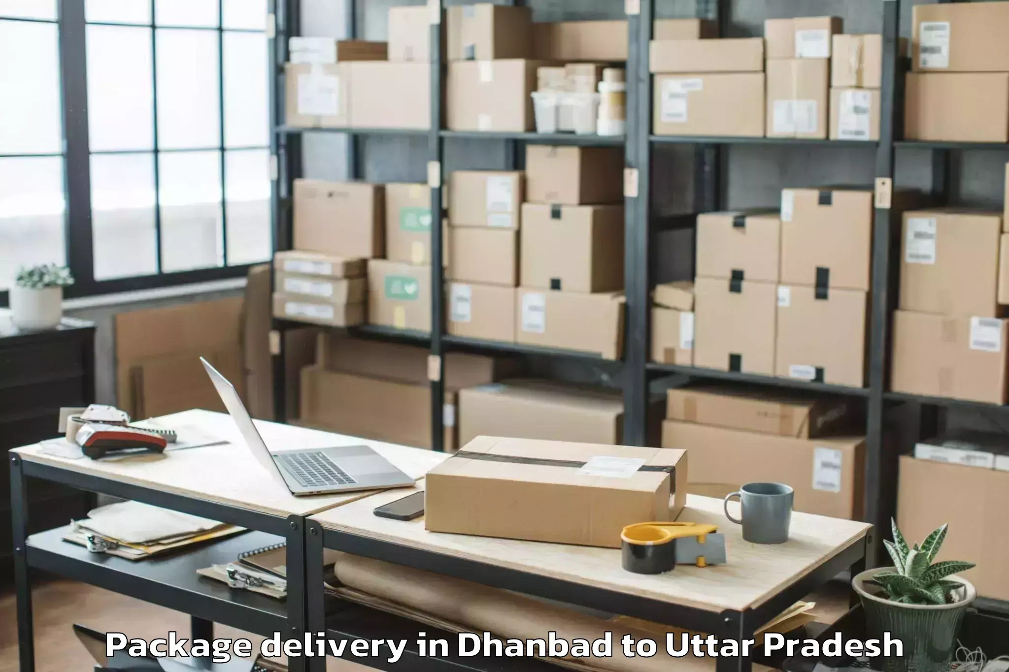 Top Dhanbad to Garhi Pukhta Package Delivery Available